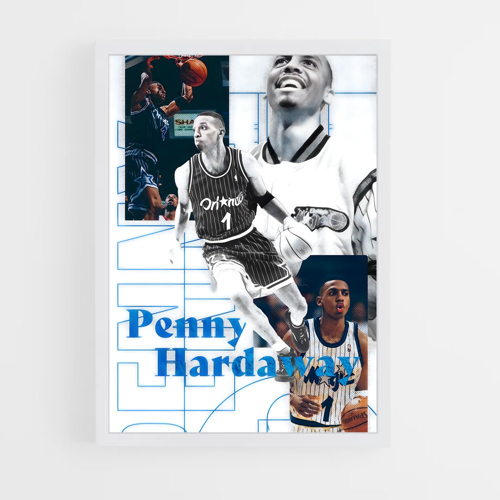 Poster Penny de hardaway – affiche Basketball (vue 3)